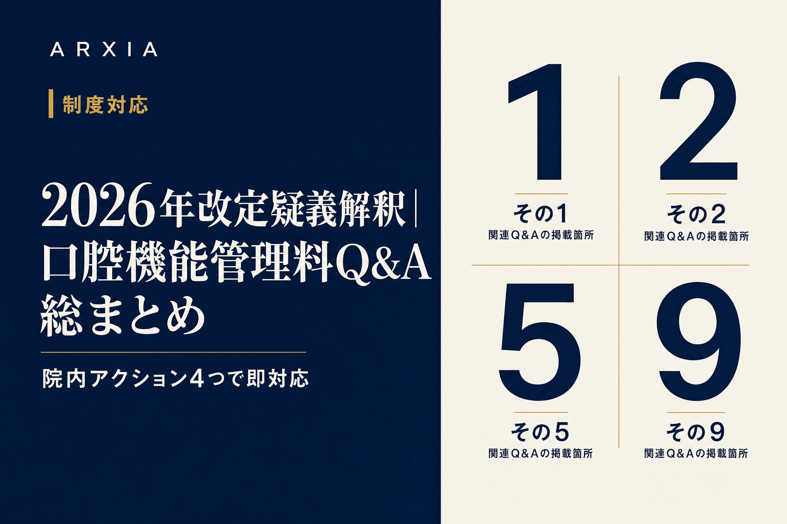 制度対応|2026年改定疑義解釈|口腔機能管理料Q&A総まとめ